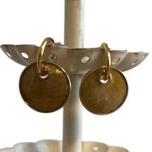 Lia Sophia Taos Drop Earrings Mother of Pearl Gold Tone